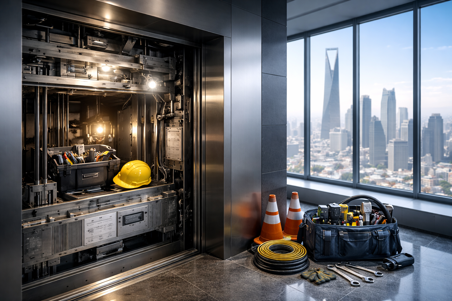 صيانة مصاعد شمال الرياض – شركة كنوز العالم لصيانة وتركيب المصاعد