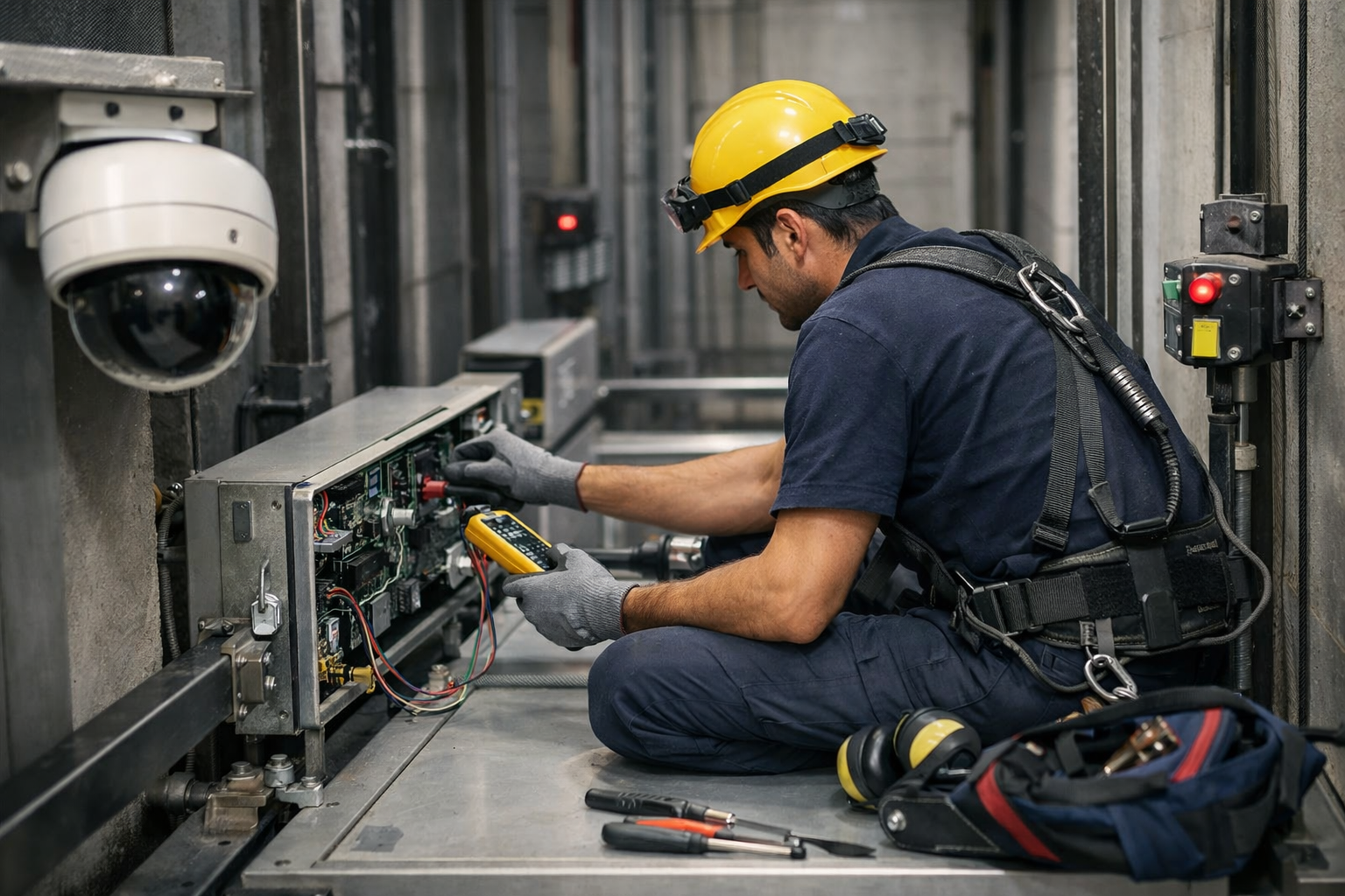 صيانة أنظمة الأمان في المصاعد