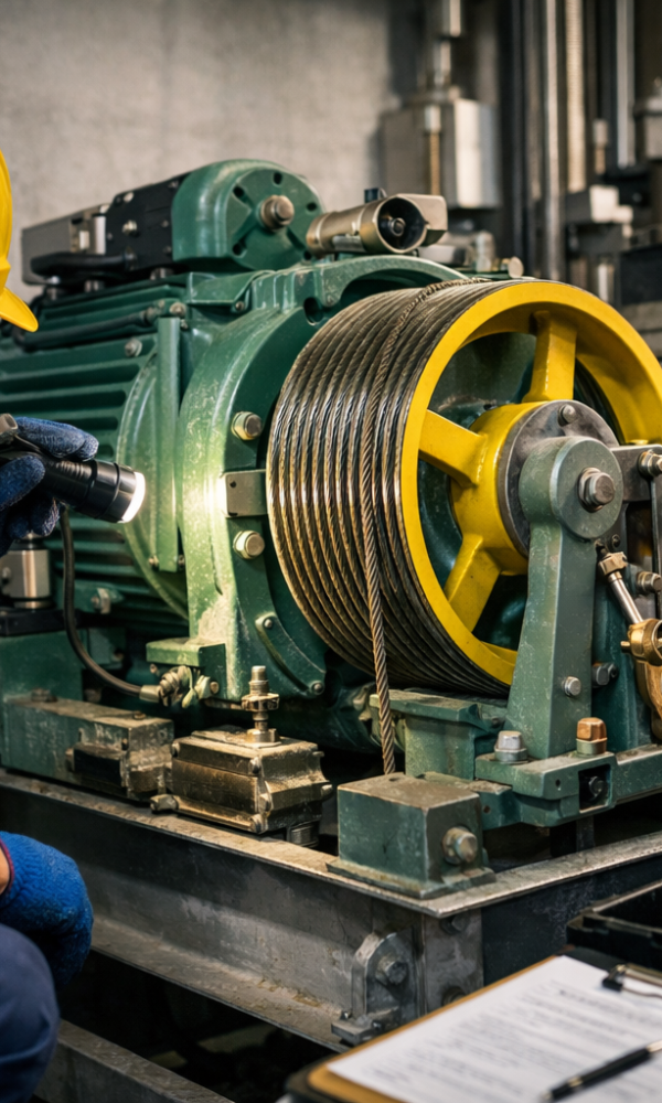 الفحص الدوري لمحركات المصاعد