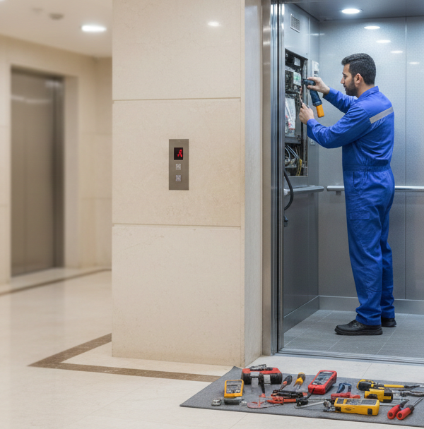 صيانة دورية للمصاعد السكنية