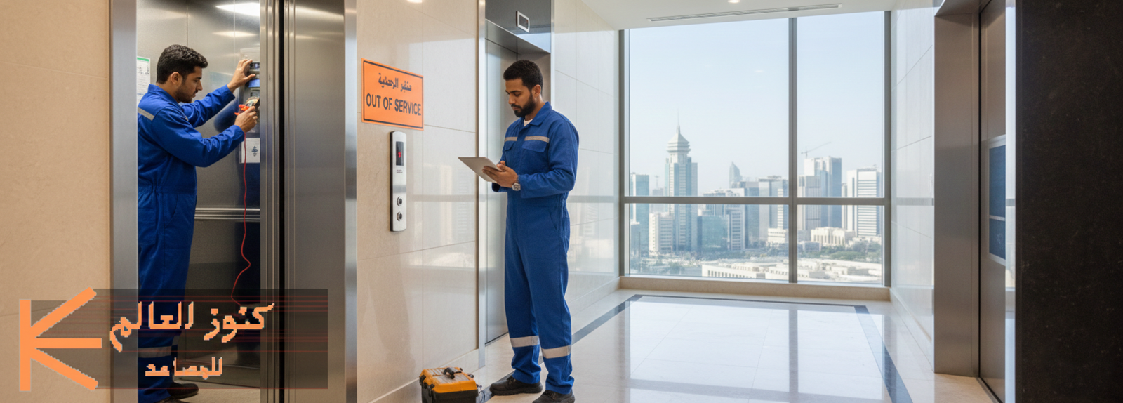 شركة تصليح أعطال المصاعد بالرياض – شركة كنوز العالم الخيار الأول للأمان والكفاءة