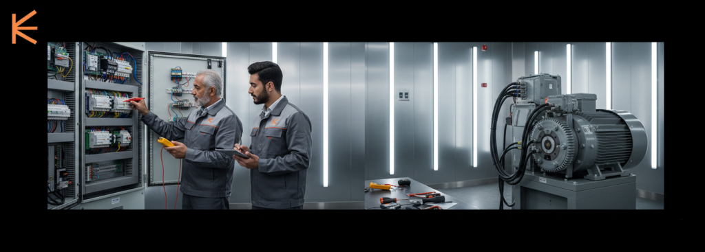 الصيانة والخدمات الفنية للمصاعد الكهربائية